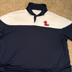 Columbia Ole Miss Navy and White Men's Polo Shirt